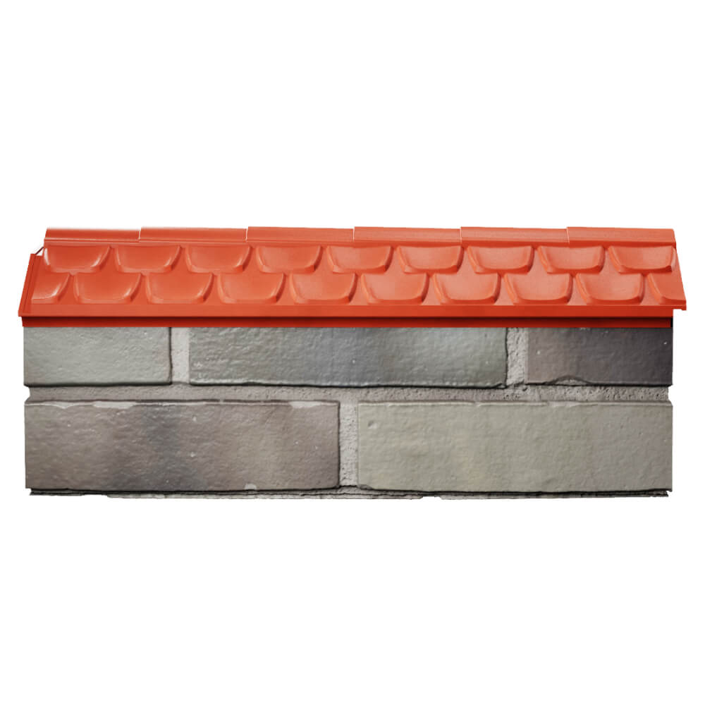 Парапет Zking Эльбрус Красный с посадкой на 0.5 кирпича (130мм) в Ангарске фото