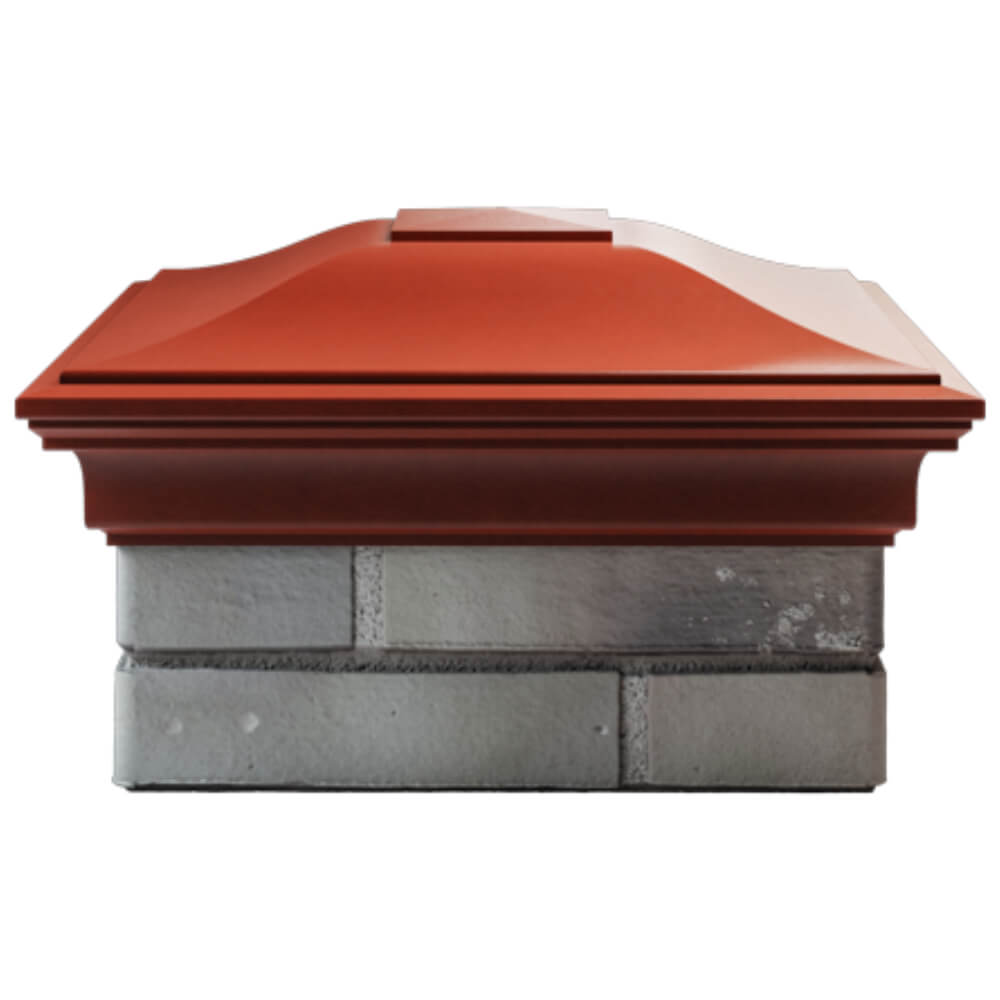 Колпак Zking Монблан Красный на столб 1.5х1.5 кирпича (385х385мм) Ангарск фото