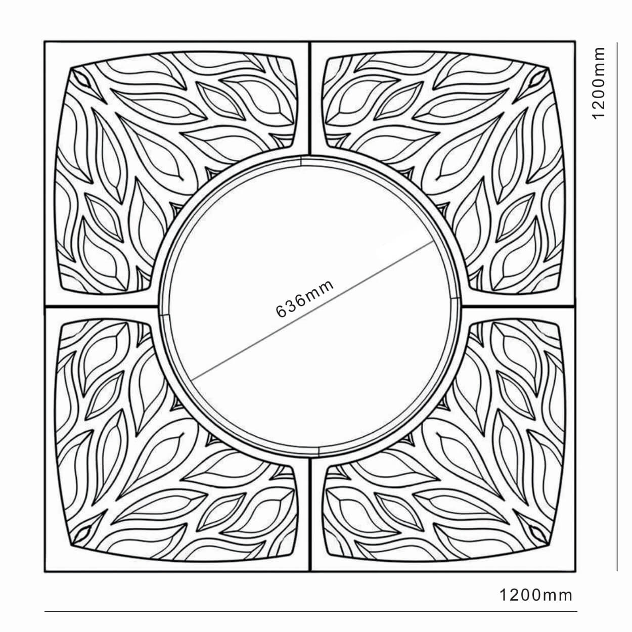 Приствольная решетка для дерева ZKING CRUST 1.2х1.2м Черная в Ангарске фото