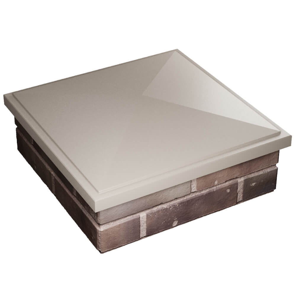 Колпак Zking БонаМоно Бежевый на столб 2х2 кирпича (515х515, 530х530мм) в Ангарске фото