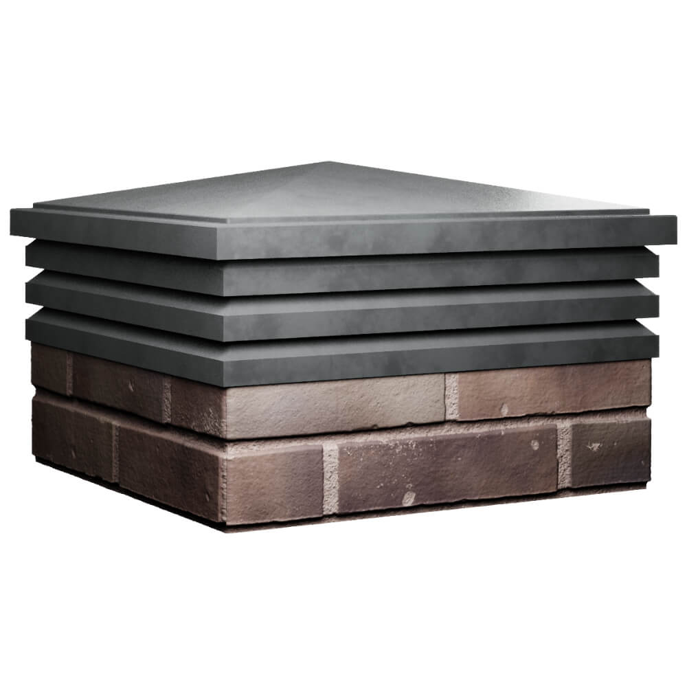 Колпак Zking Бона ХайТек Серый на столб 2х2 кирпича (513х513мм) в Ангарске фото