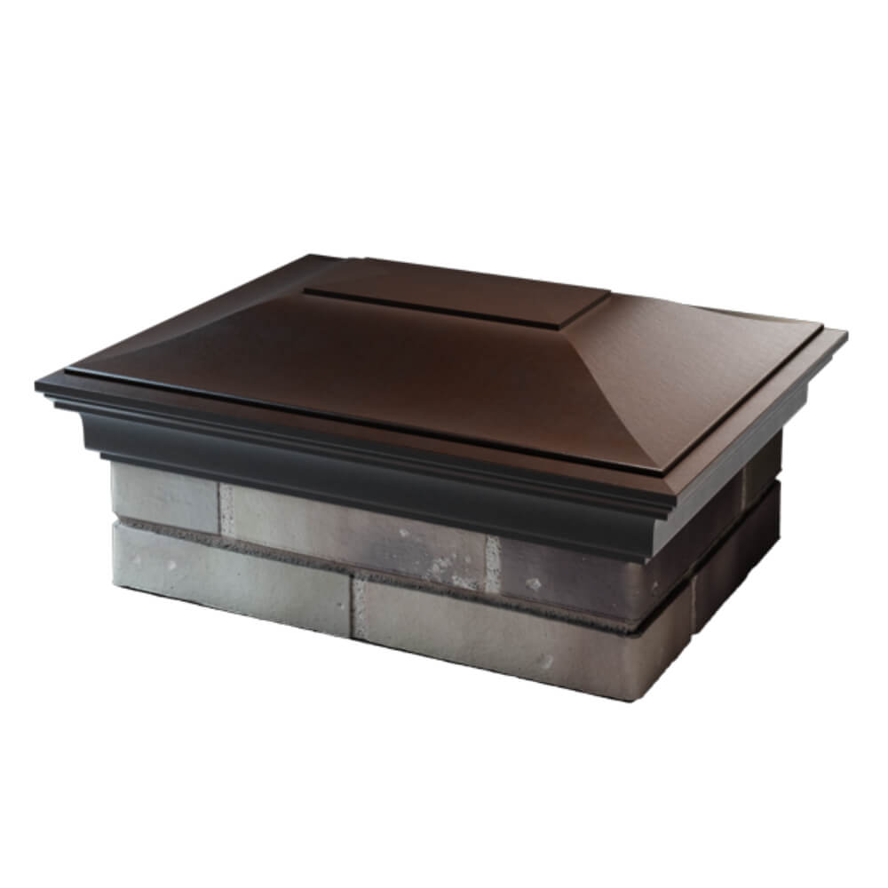 Колпак Zking Монблан Коричневый на столб 2х1.5 кирпича (515х385мм) в Ангарске фото