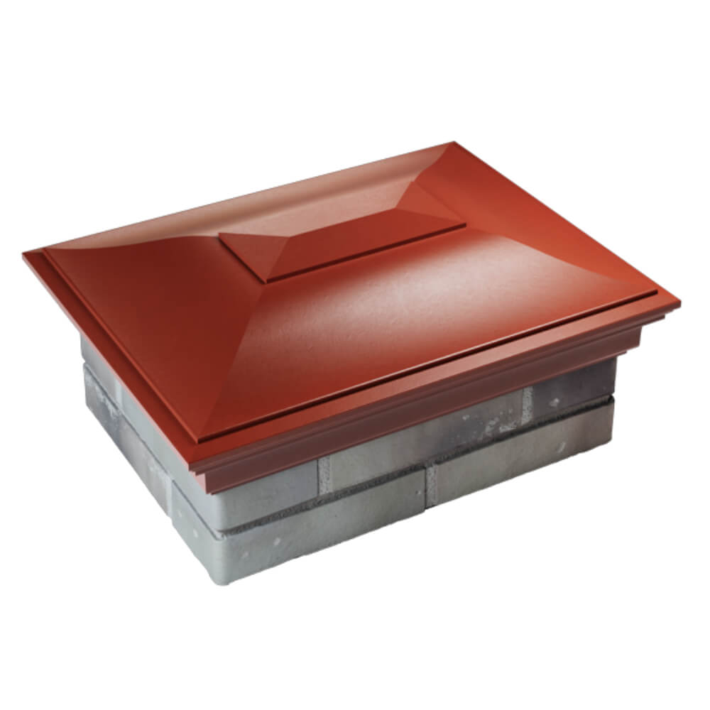 Колпак Zking Монблан Красный на столб 2х1.5 кирпича (515х385мм) Ангарск фото