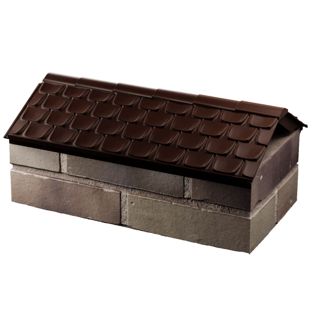 Парапет Zking Эльбрус Коричневый с посадкой на 1 кирпич (255мм) в Ангарске фото