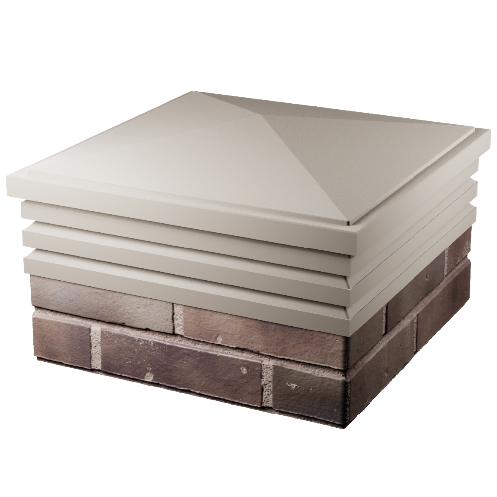 Колпак Zking Бона ХайТек Бежевый на столб 2х2 кирпича (513х513мм) в Ангарске фото