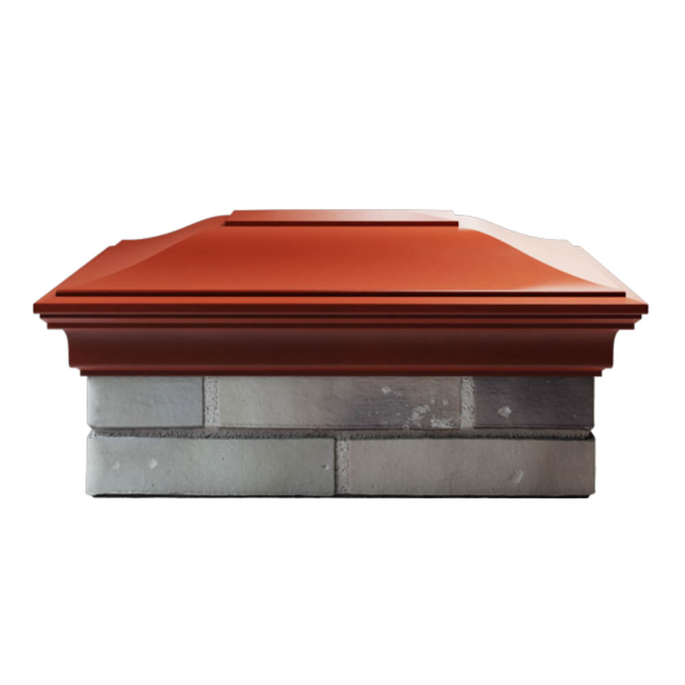 Колпак Zking Монблан Красный на столб 2х1.5 кирпича (515х385мм) в Ангарске фото
