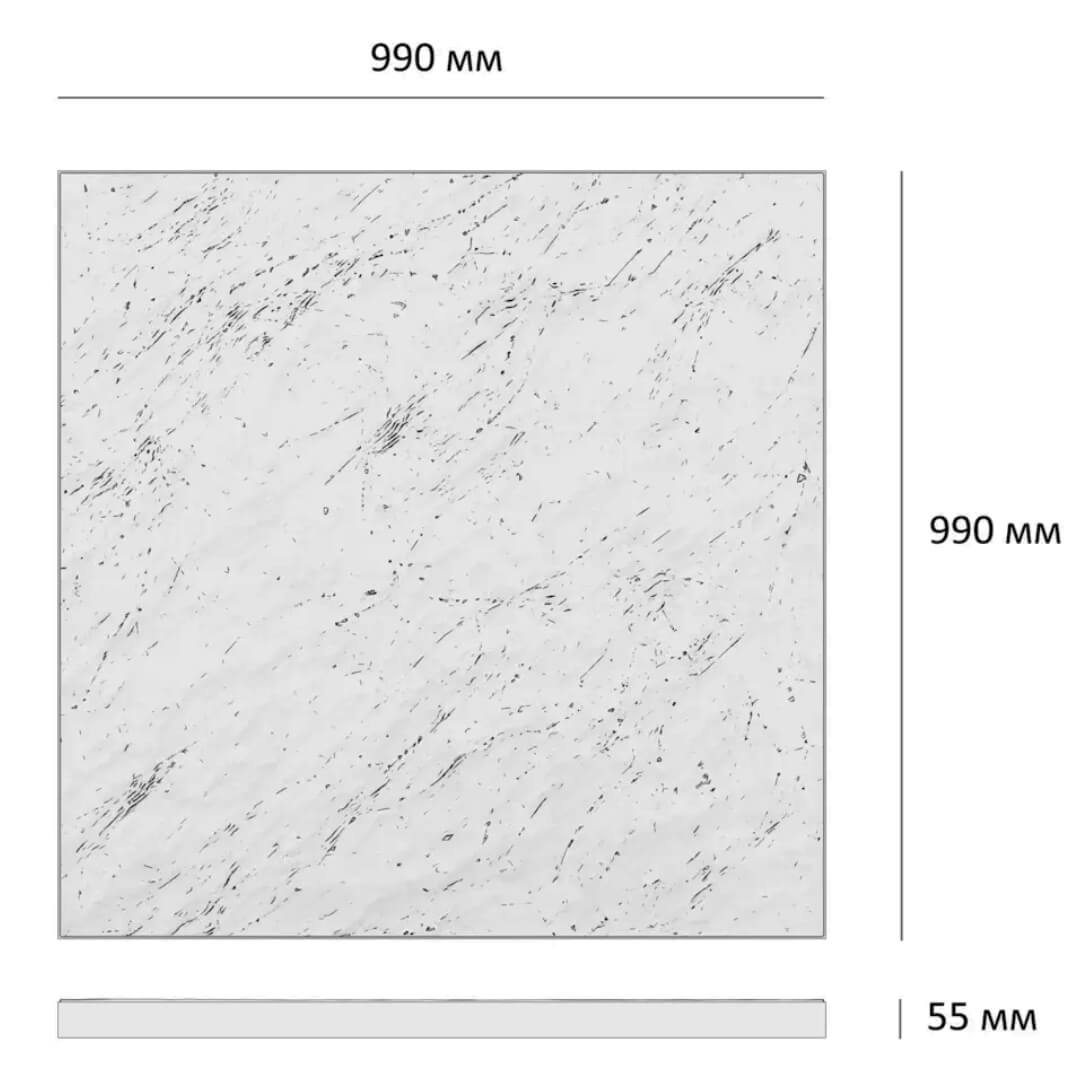 Шаговая плита STONE Светлая Галька 990х990х55мм в Ангарске фото