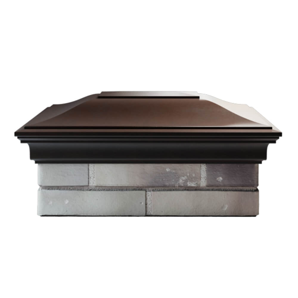 Колпак Zking Монблан Коричневый на столб 2х1.5 кирпича (515х385мм) в Ангарске фото