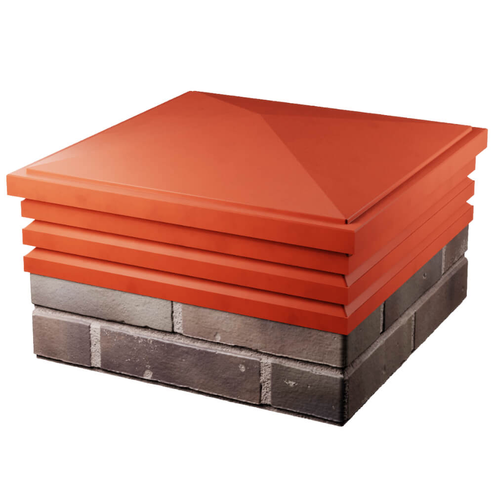 Колпак Zking Бона ХайТек Красный на столб 2х2 кирпича (513х513мм) в Ангарске фото