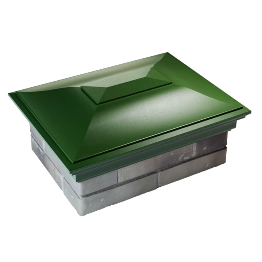 Колпак Zking Монблан Зеленый на столб 2х1.5 кирпича (515х385мм) Ангарск фото