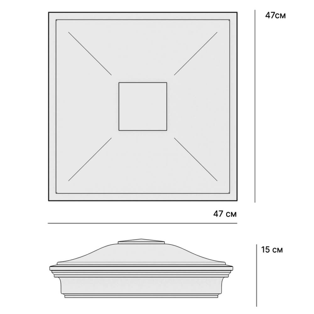 Колпак Zking Монблан Красный на столб 1.5х1.5 кирпича (385х385мм) в Ангарске фото