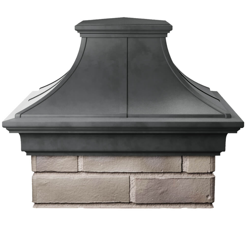 Колпак Zking Монблан Премиум Серый на столб 1.5х1.5 кирпича (385х385мм) Ангарск фото