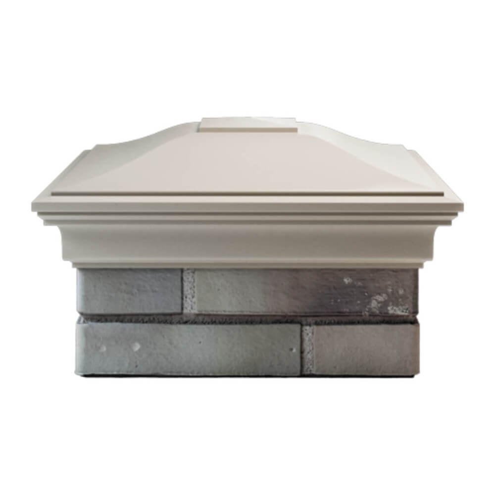 Колпак Zking Монблан Бежевый на столб 1.5х1.5 еврокирпича 0.7НФ (355х355мм) Ангарск фото