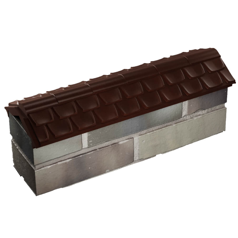 Парапет Zking Эльбрус Коричневый с посадкой на 0.5 кирпича (130мм) в Ангарске фото