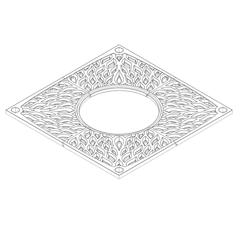 Приствольная решетка для дерева ZKING CRUST 2х2м Черная в Ангарске фото