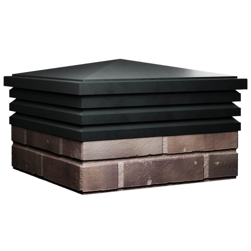 Колпак Zking Бона ХайТек Черный на столб 2х2 кирпича (513х513мм) в Ангарске фото