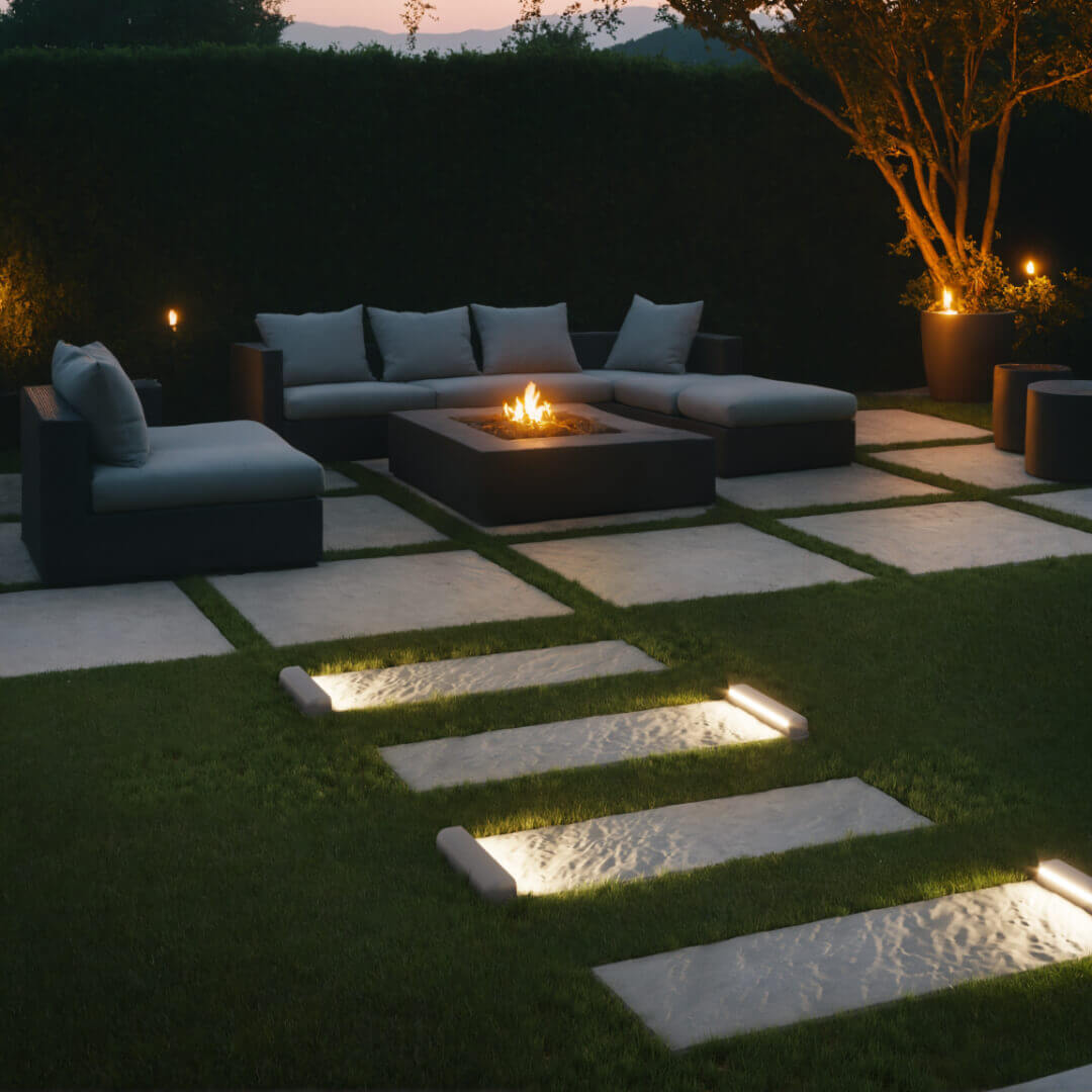 LED Светильник для шаговой плиты STONE Светлая Галька 330х75х98мм в Ангарске фото