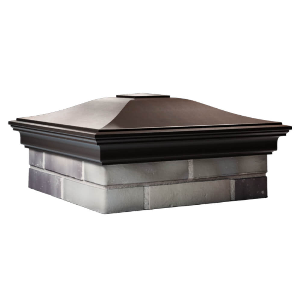 Колпак Zking Монблан Коричневый на столб 2х2 кирпича (515х515мм) в Ангарске фото