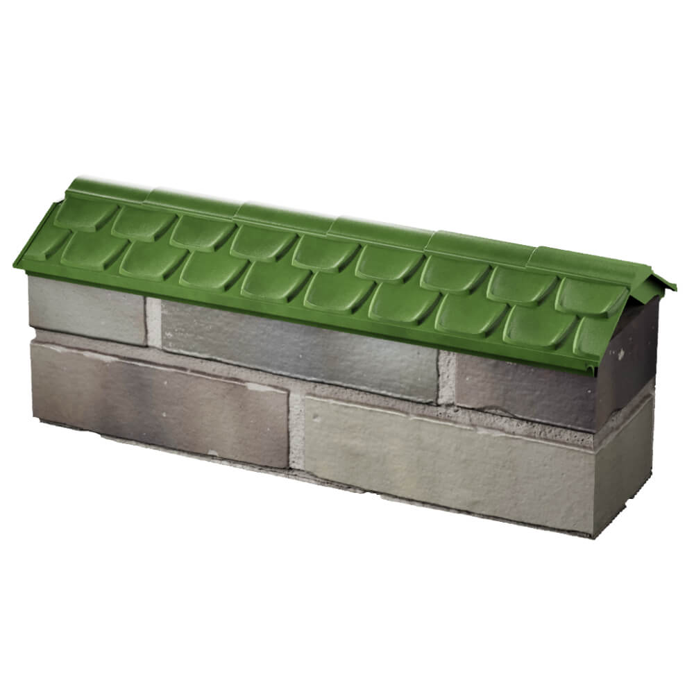 Парапет Zking Эльбрус Зеленый с посадкой на 0.5 кирпича (130мм) в Ангарске фото