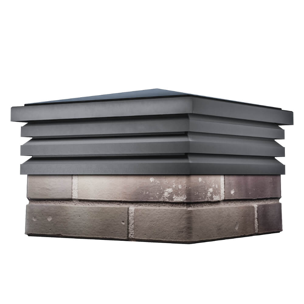 Колпак Zking Бона ХайТек Серый на столб 1.5х1.5 кирпича (385х385мм) в Ангарске фото