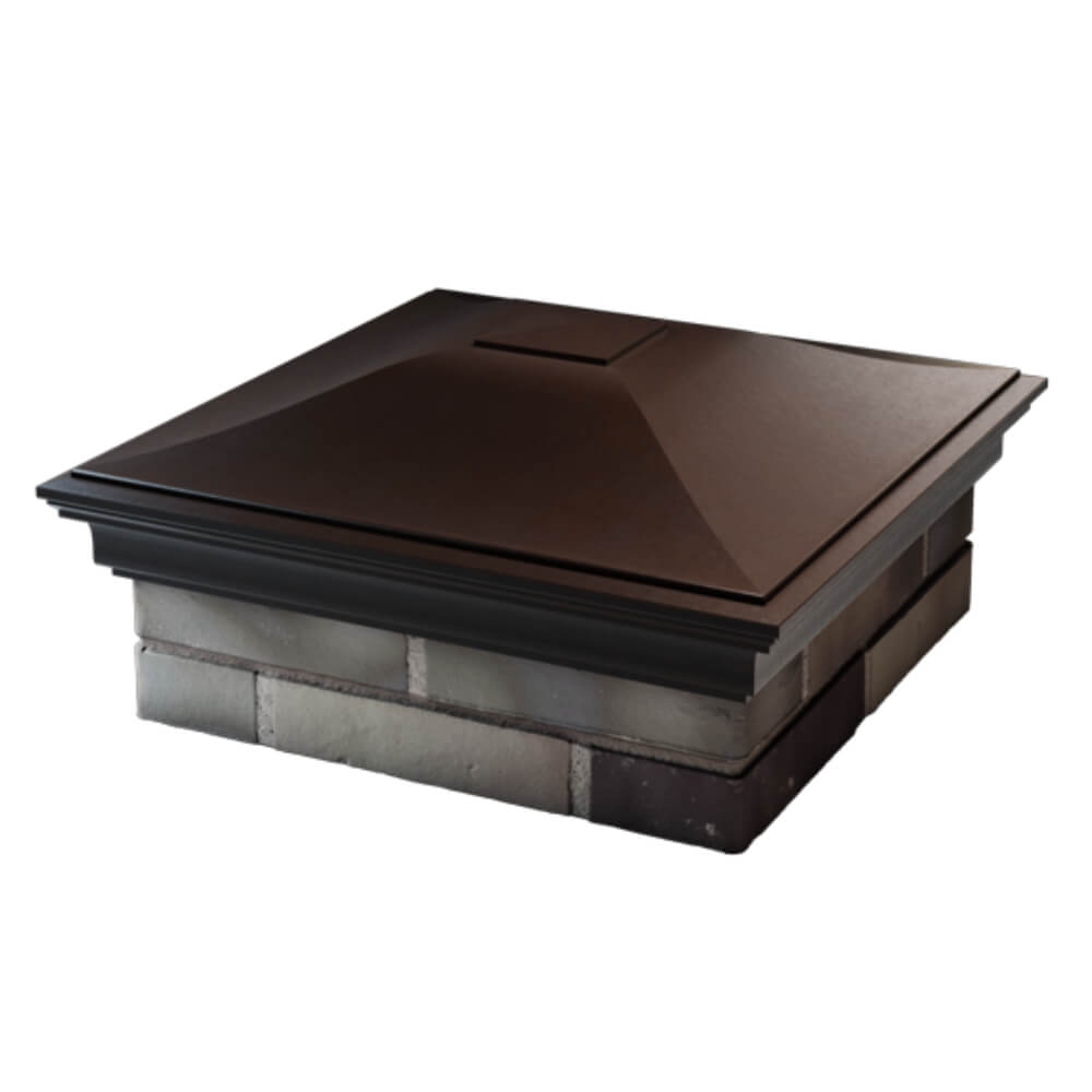 Колпак Zking Монблан Коричневый на столб 2х2 кирпича (515х515мм) в Ангарске фото