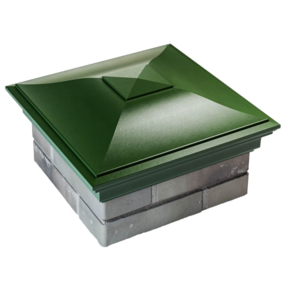 Колпак Zking Монблан Зеленый на столб 1.5х1.5 кирпича (385х385мм) в Ангарске фото