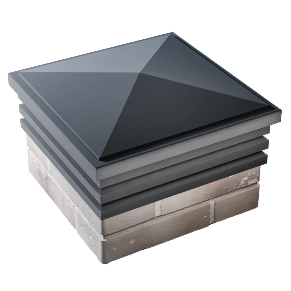 Колпак Zking Бона ХайТек Серый на столб 1.5х1.5 кирпича (385х385мм) в Ангарске фото