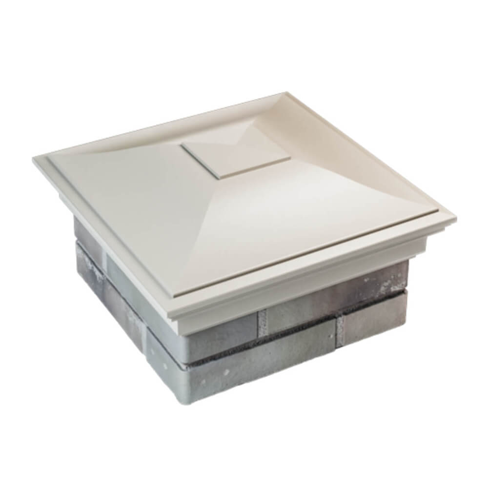 Колпак Zking Монблан Бежевый на столб 1.5х1.5 еврокирпича 0.7НФ (355х355мм) в Ангарске фото