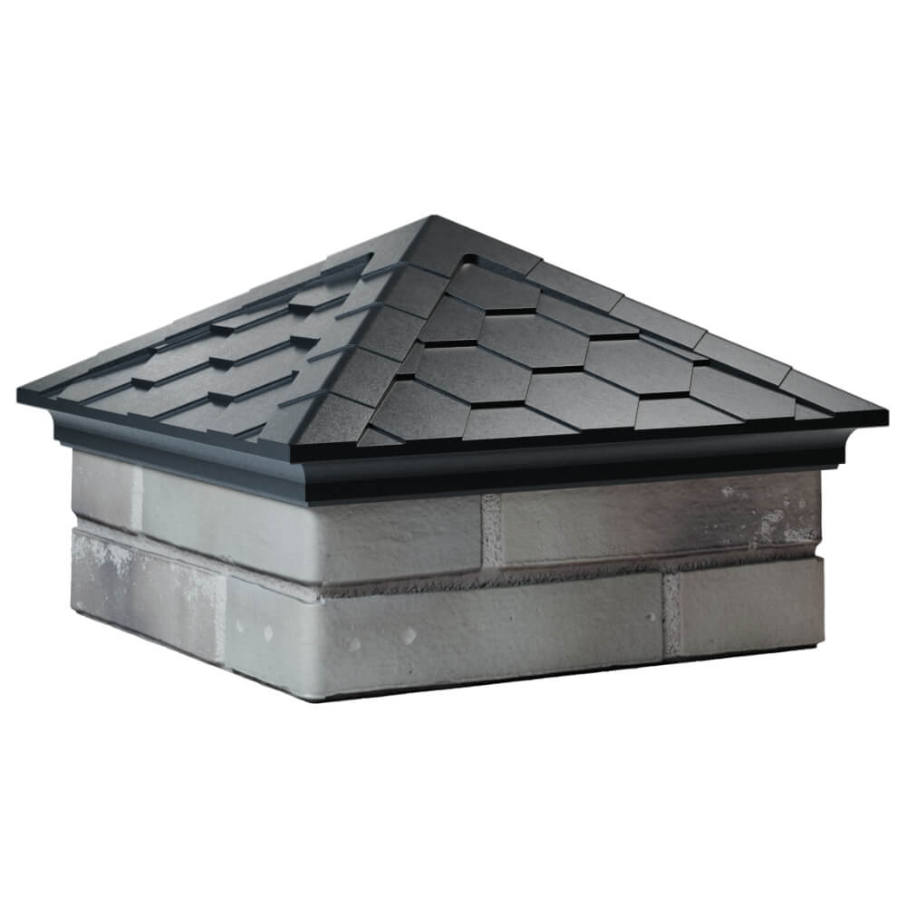 Колпак Zking Эверест Черный на столб 1.5х1.5 кирпича (390х390мм) в Ангарске фото