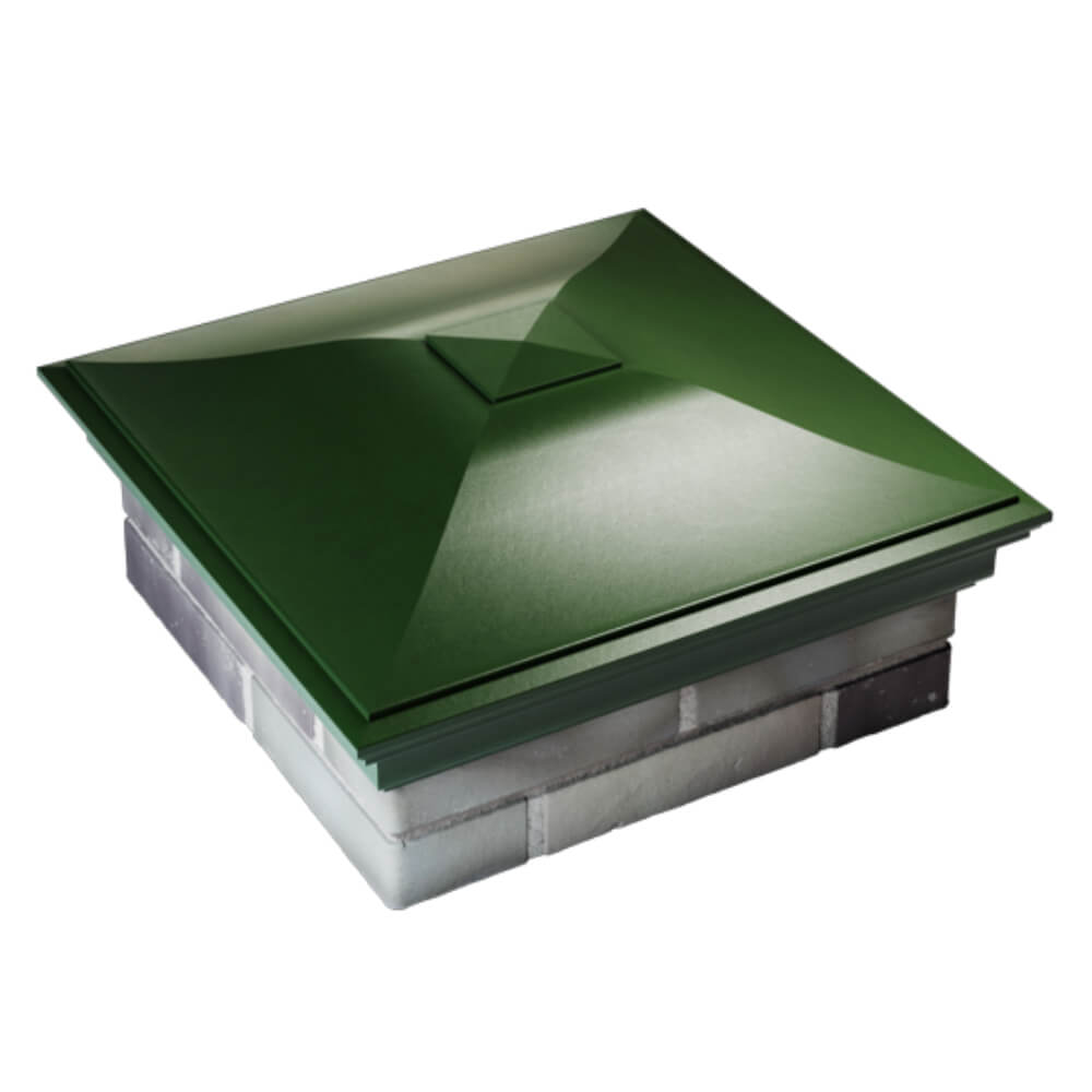 Колпак Zking Монблан Зеленый на столб 2х2 кирпича (515х515мм) Ангарск фото