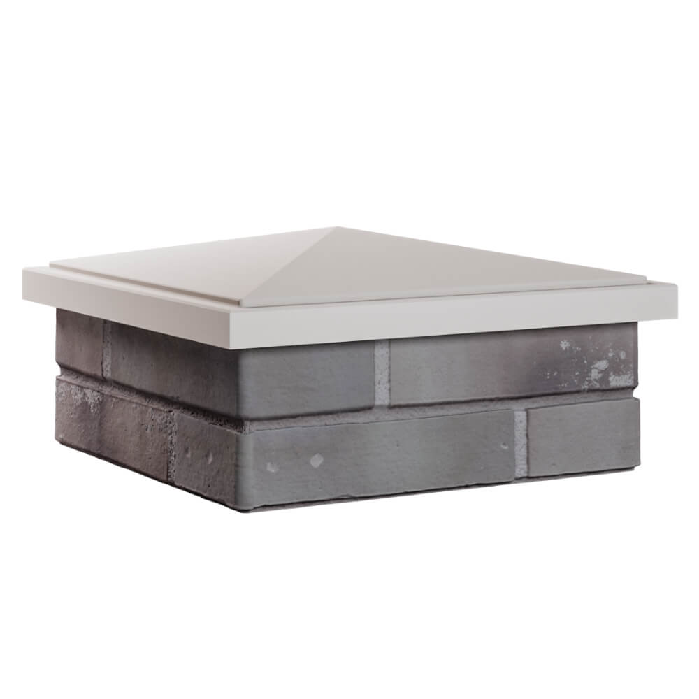 Колпак Zking БонаМоно Бежевый на столб 1.5х1.5 кирпича (385х385, 400х400мм) в Ангарске фото