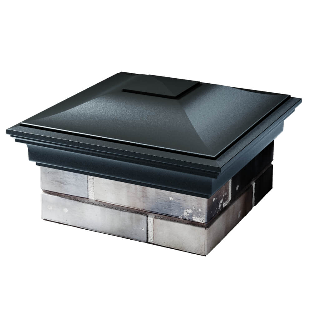 Колпак Zking Монблан Черный на столб 1.5х1.5 кирпича (385х385мм) в Ангарске фото