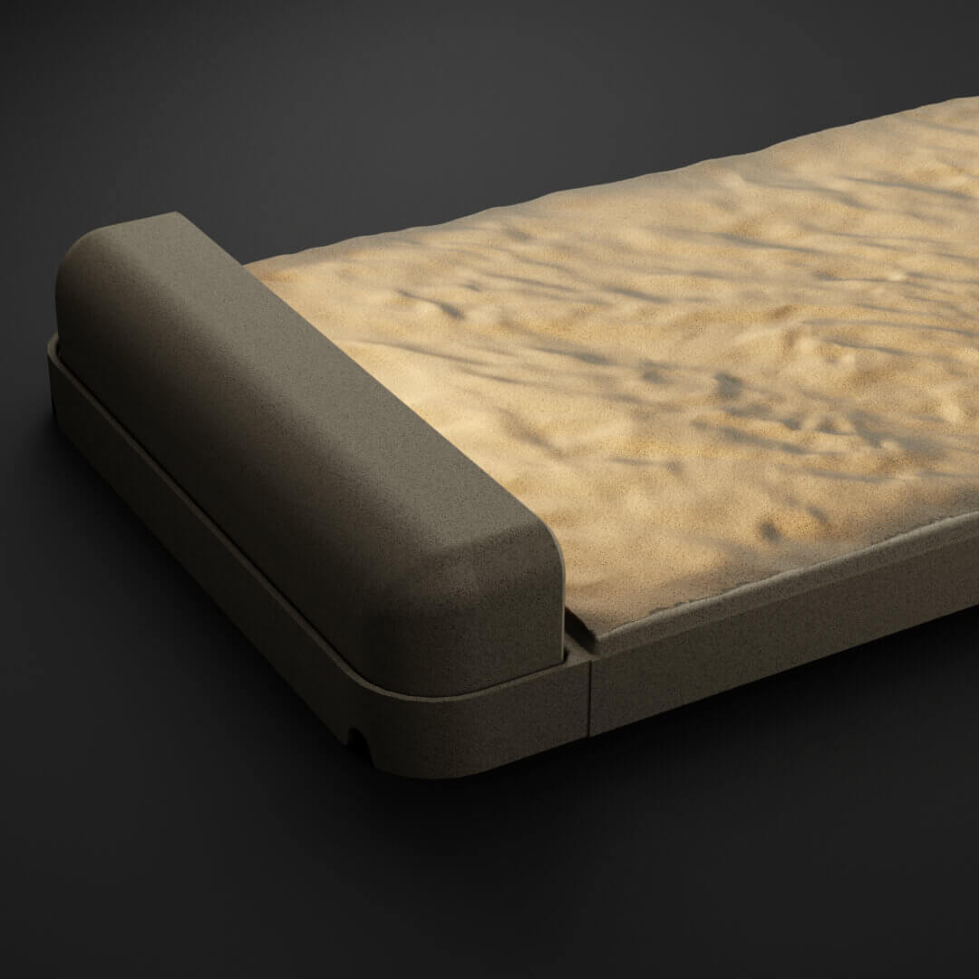 LED Светильник для шаговой плиты STONE Светлая Галька 330х75х98мм в Ангарске фото