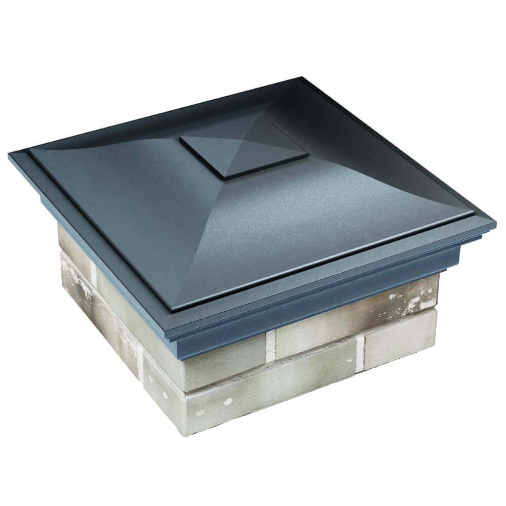 Колпак Zking Монблан Серый на столб 1.5х1.5 кирпича (385х385мм) в Ангарске фото