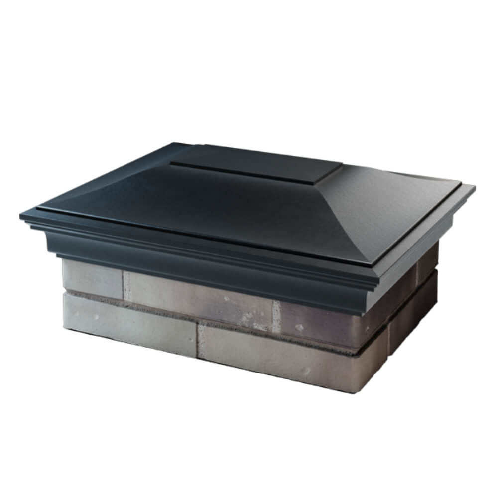 Колпак Zking Монблан Черный на столб 2х1.5 кирпича (515х385мм) в Ангарске фото