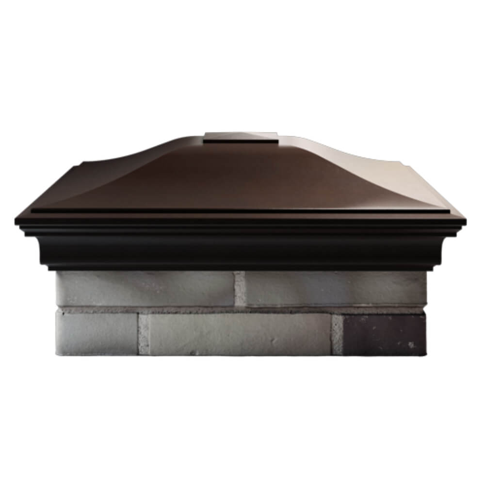 Колпак Zking Монблан Коричневый на столб 2х2 кирпича (515х515мм) в Ангарске фото