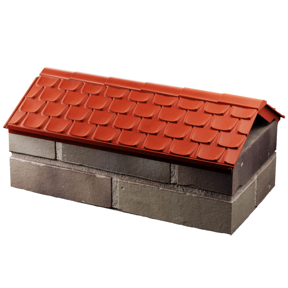 Парапет Zking Эльбрус Красный с посадкой на 1 кирпич (255мм) в Ангарске фото