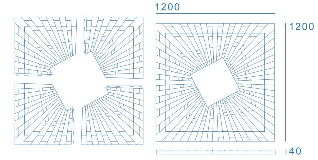 Приствольная решетка для дерева ZKING ATMOSPHERE 1.2х1.2м Зеленая в Ангарске фото