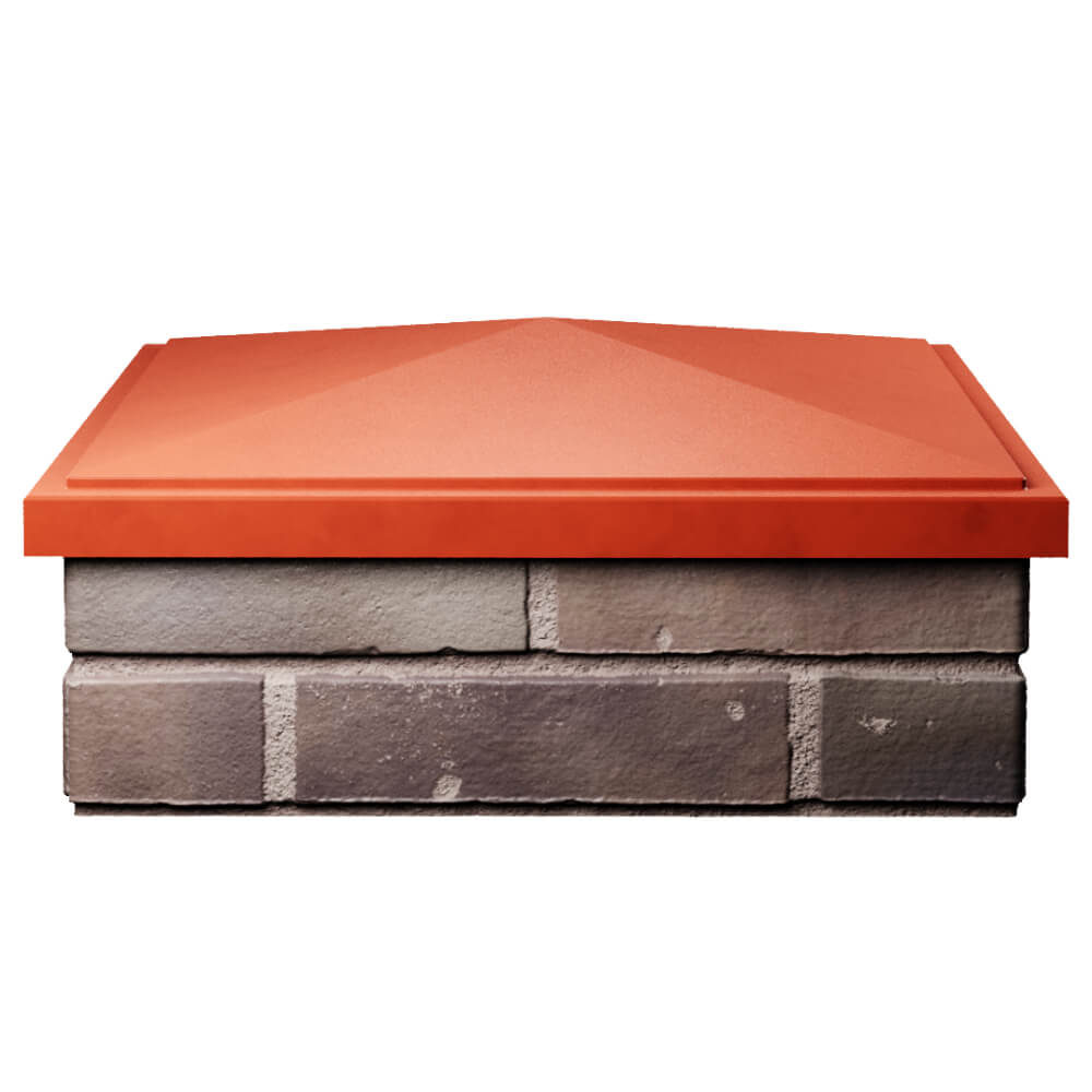 Колпак Zking БонаМоно Красный на столб 2х2 кирпича (515х515, 530х530мм) Ангарск фото