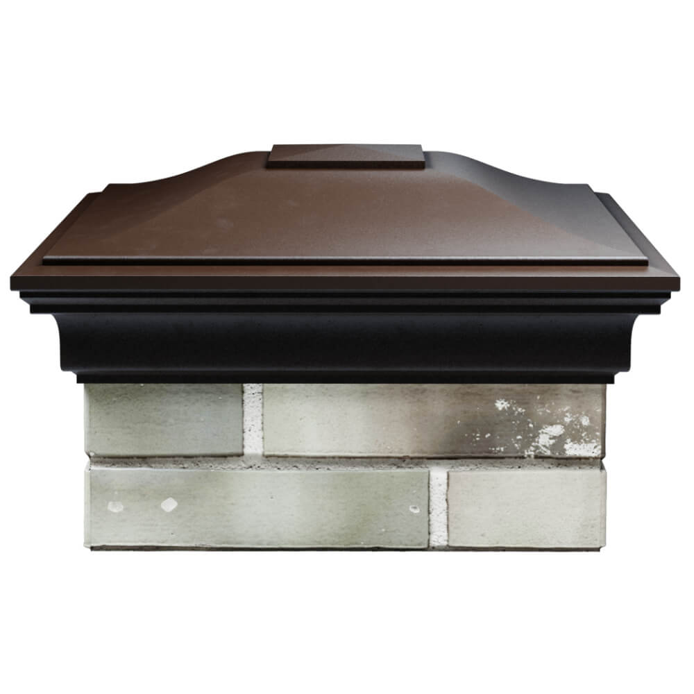 Колпак Zking Монблан Коричневый на столб 1.5х1.5 кирпича (385х385мм) Ангарск фото