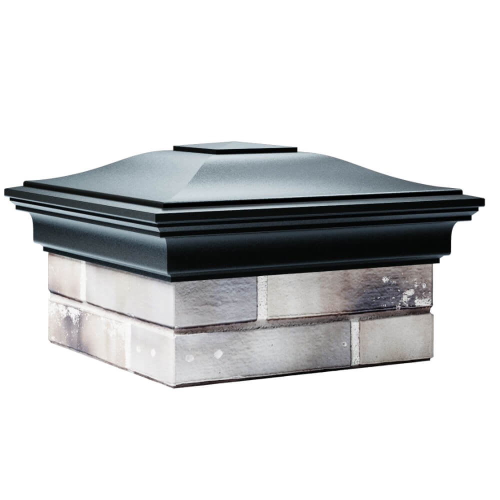 Колпак Zking Монблан Черный на столб 1.5х1.5 кирпича (385х385мм) в Ангарске фото