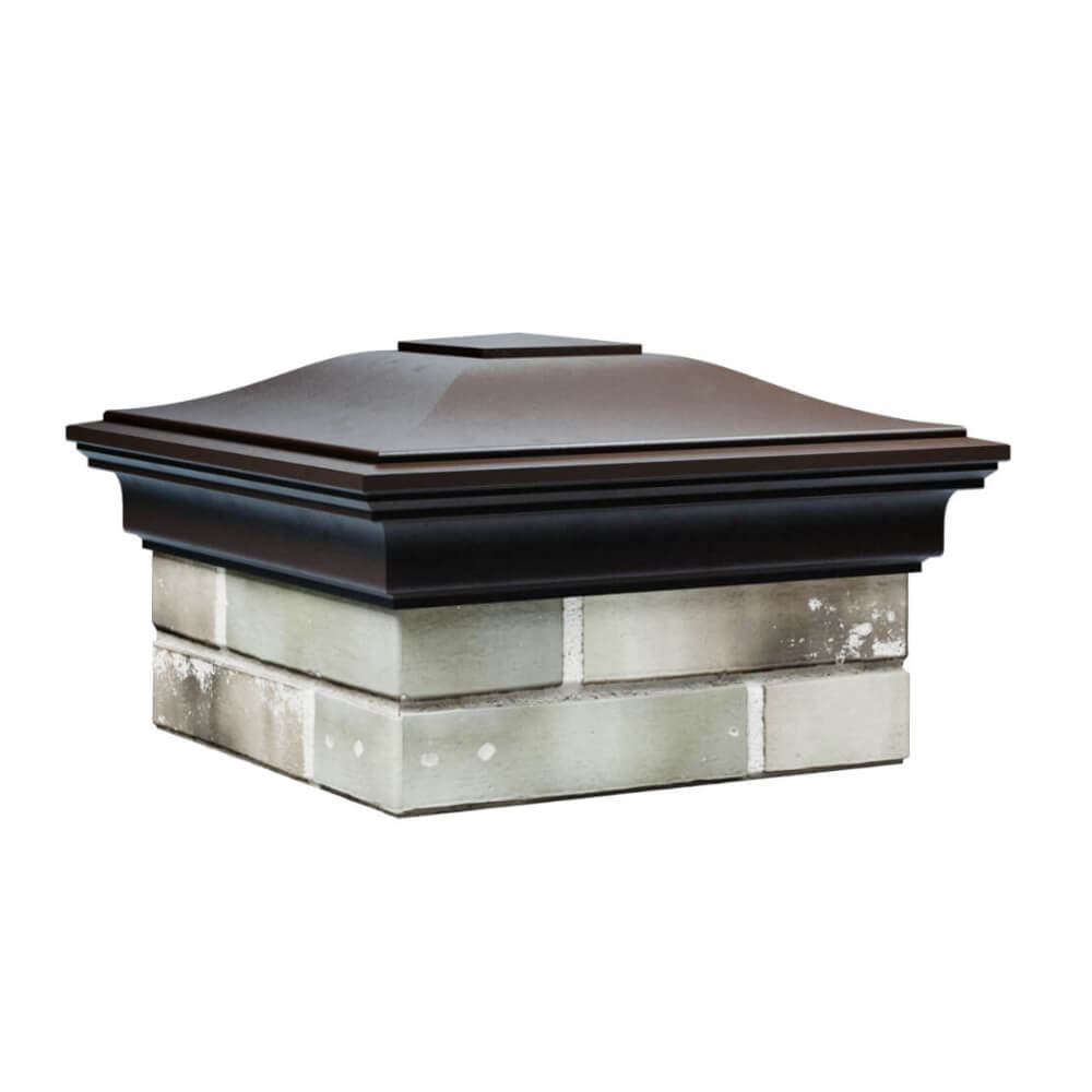 Колпак Zking Монблан Коричневый на столб 1.5х1.5 еврокирпича 0.7НФ (355х355мм) в Ангарске фото