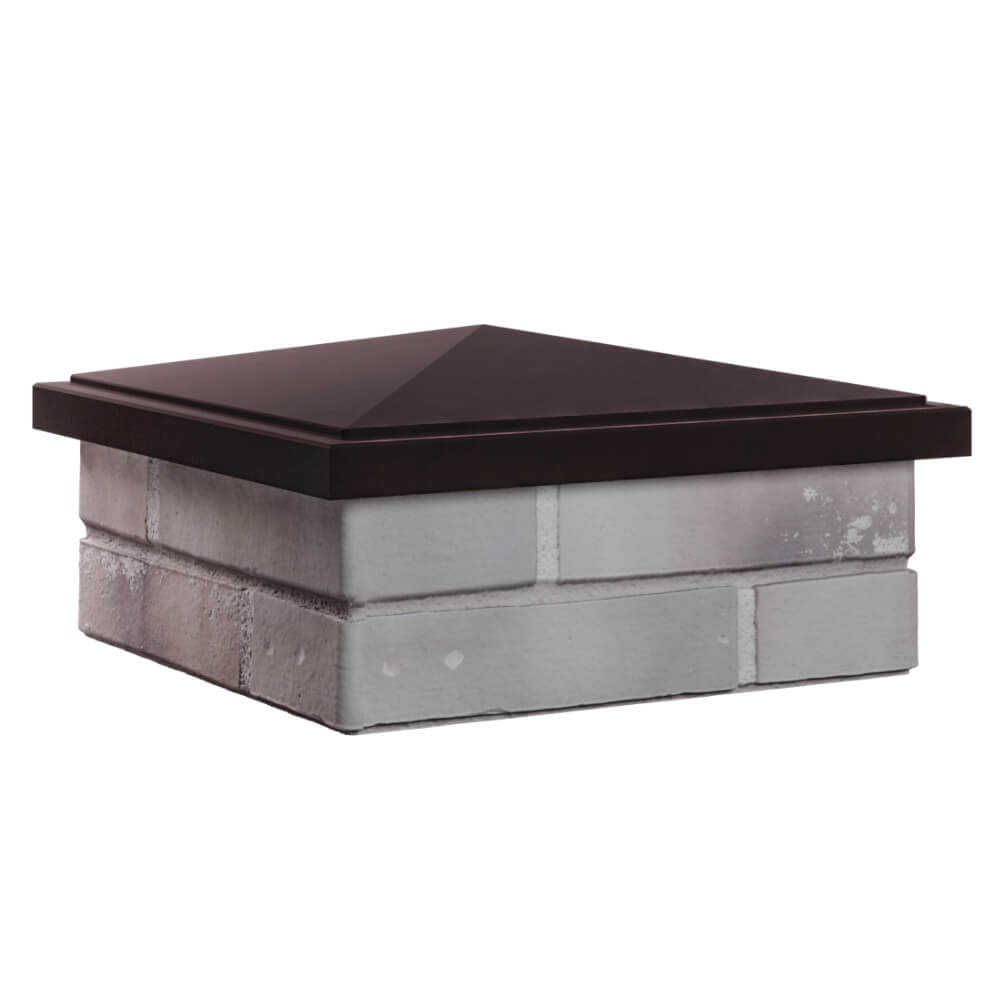 Колпак Zking БонаМоно Коричневый на столб 1.5х1.5 кирпича (385х385, 400х400мм) в Ангарске фото