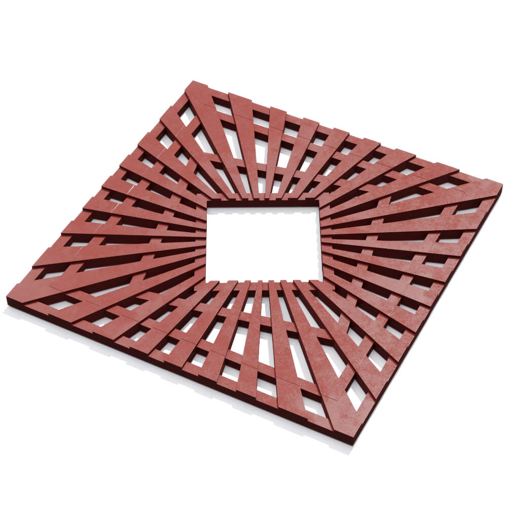 Приствольная решетка для дерева ZKING ATMOSPHERE 1.2х1.2м Красная в Ангарске фото