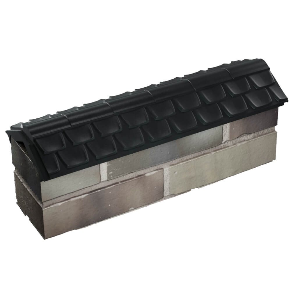 Парапет Zking Эльбрус Черный с посадкой на 0.5 кирпича (130мм) в Ангарске фото