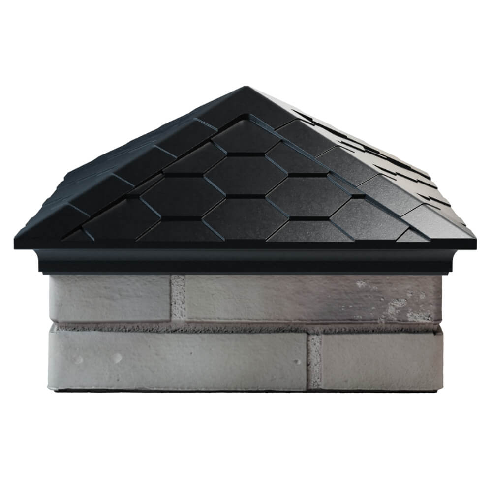 Колпак Zking Эверест Черный на столб 1.5х1.5 кирпича (390х390мм) Ангарск фото