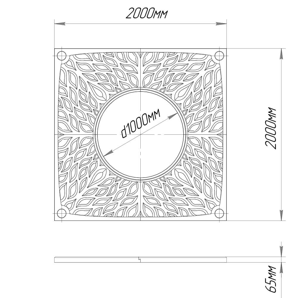 Приствольная решетка для дерева ZKING CRUST 2х2м Черная в Ангарске фото