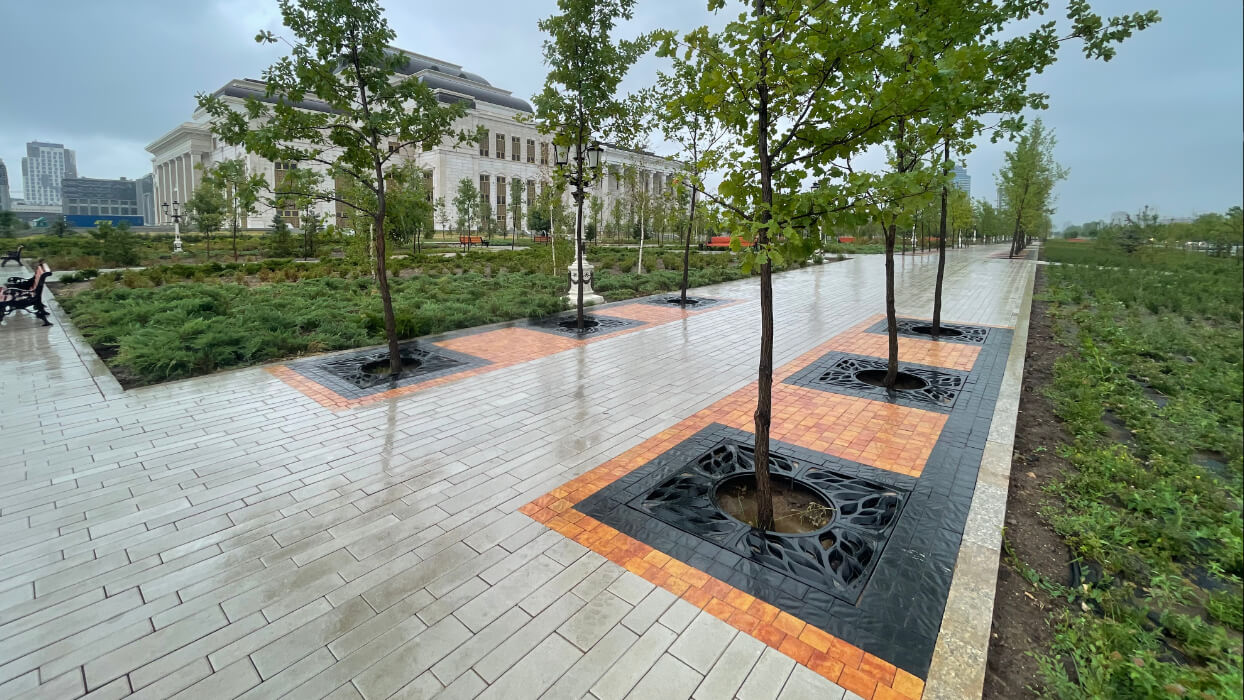 Приствольная решетка для дерева ZKING CRUST 1.2х1.2м Черная в Ангарске фото