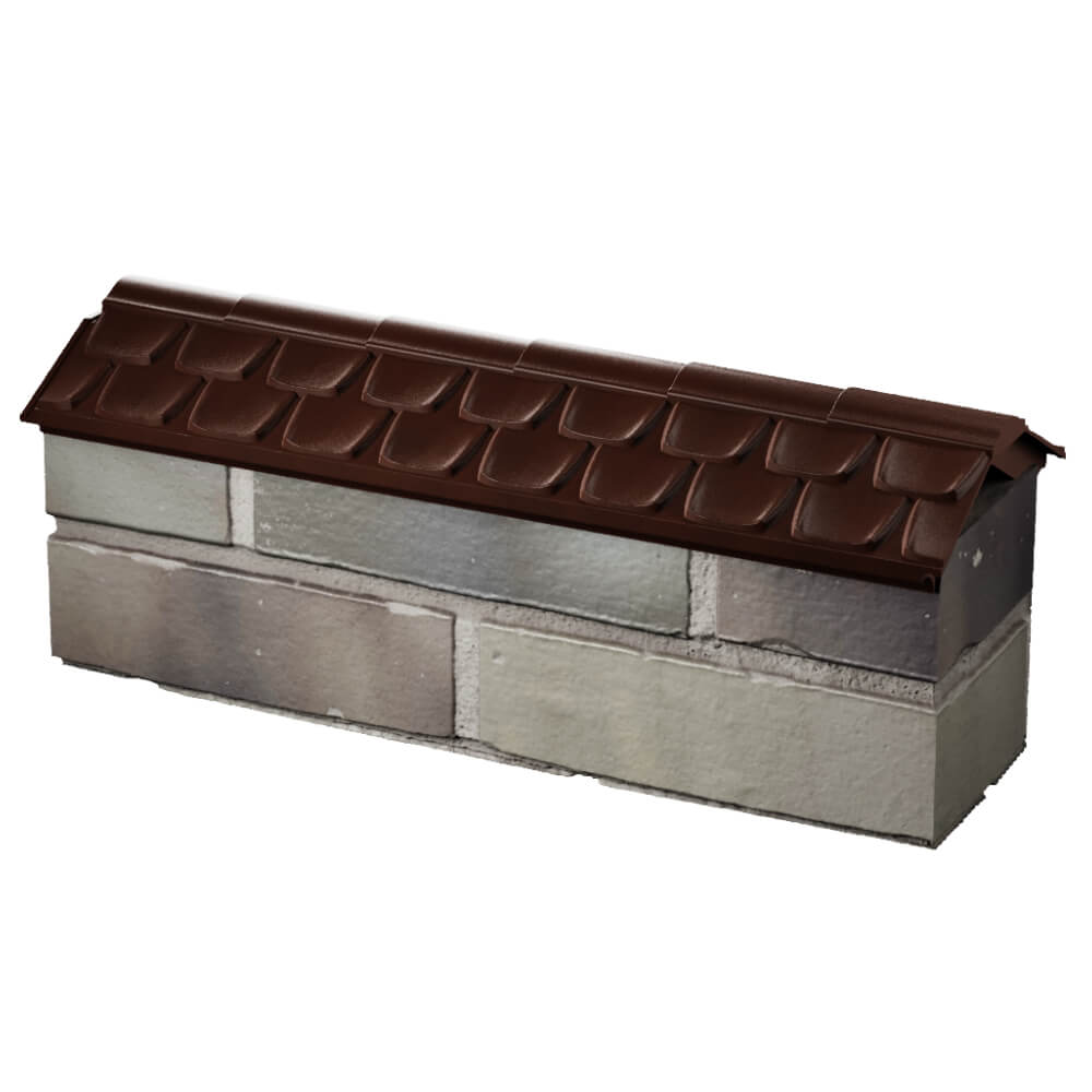 Парапет Zking Эльбрус Коричневый с посадкой на 0.5 кирпича (130мм) в Ангарске фото