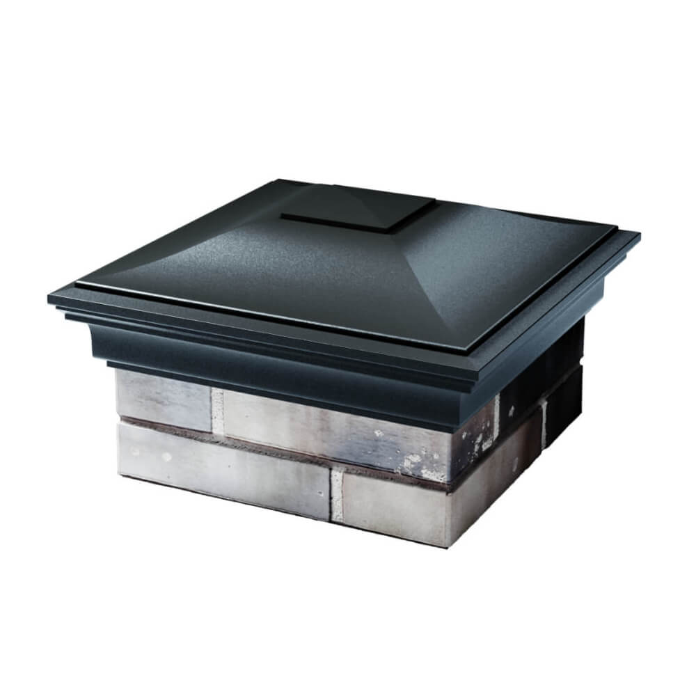 Колпак Zking Монблан Черный на столб 1.5х1.5 еврокирпича 0.7НФ (355х355мм) в Ангарске фото